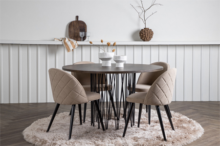 table repas 120 cm et 4 chaises